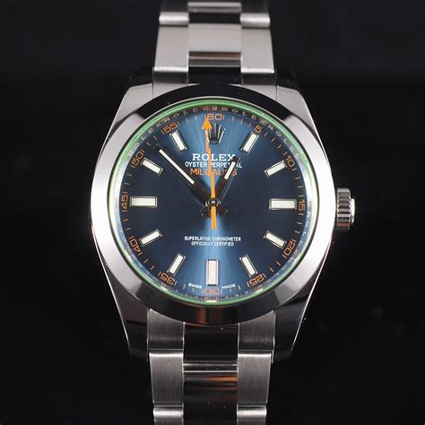 rolex milgauss ref: 116400gv.|rolex milgauss price chart.